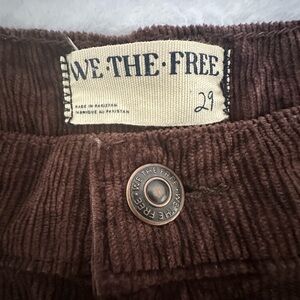 We The Free Chocolate Corduroy Trousers